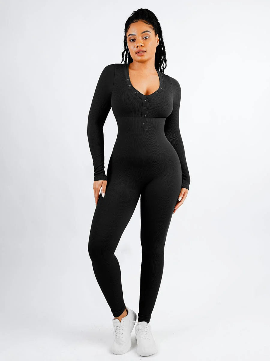 Ribbed Shaping Jumpsuit