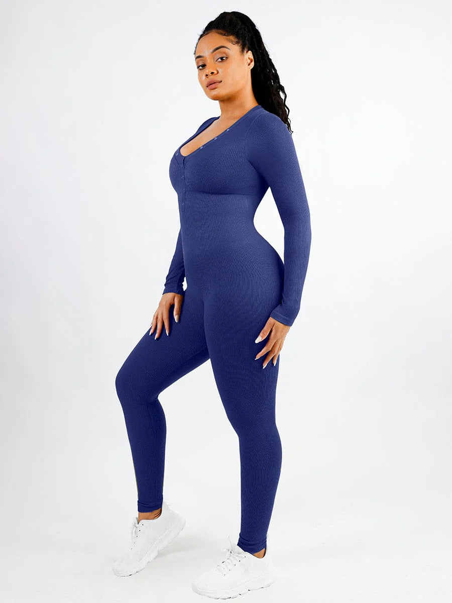 Ribbed Shaping Jumpsuit