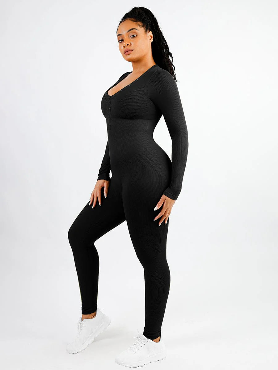 Ribbed Shaping Jumpsuit