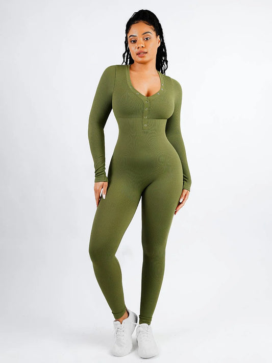 Ribbed Shaping Jumpsuit